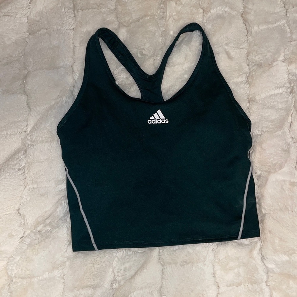 Adidas longline workout top with built-in sports bra (comes with pads)